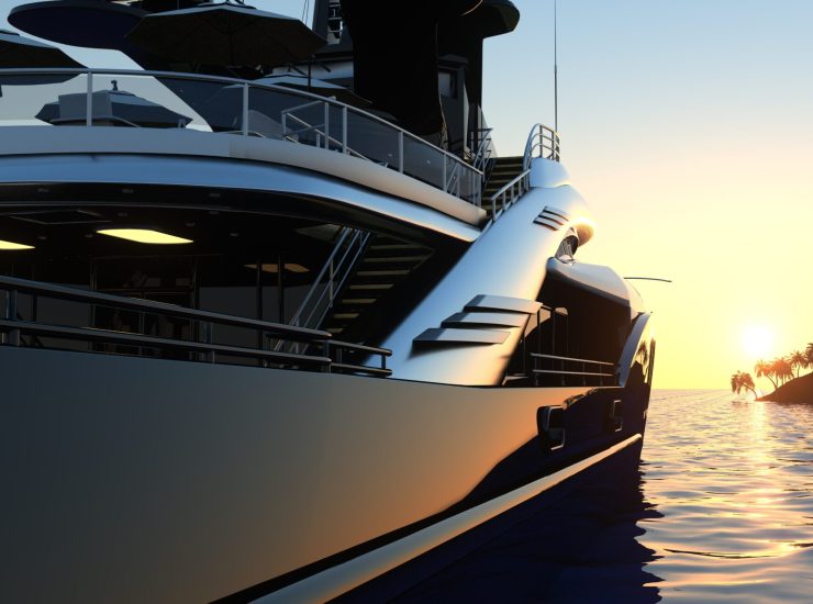 Luxury Super Yacht Extremely Detailed and realistic High Resolution 3D image