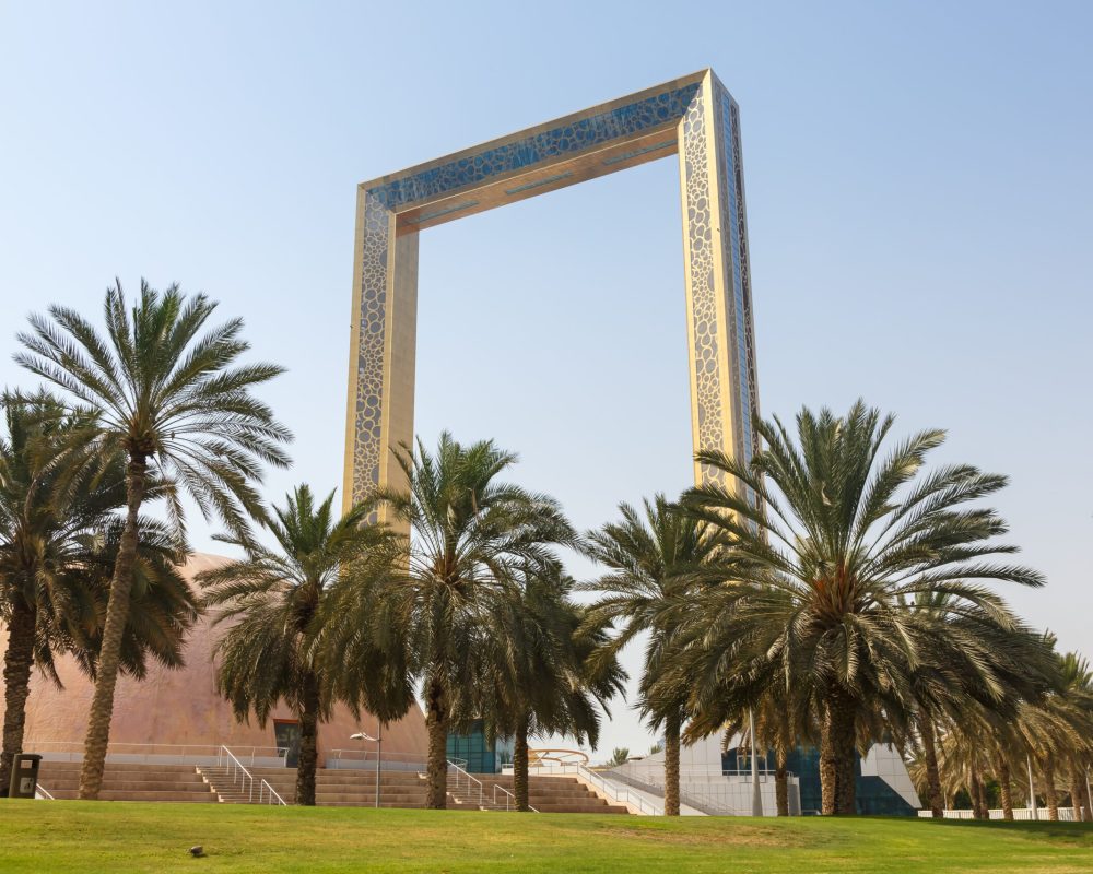 Dubai The Frame architecture in United Arab Emirates city