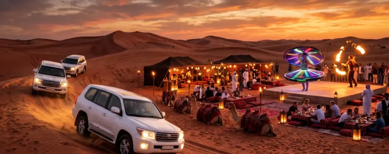 Evening Desert Safari Dubai with BBQ Dinner & Live Shows