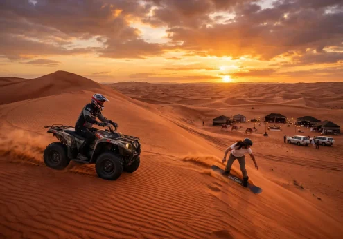 Red Dunes Desert Safari with Quad Biking & Sand Boarding