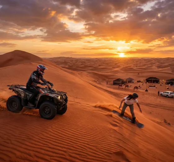 Red Dunes Desert Safari with Quad Biking & Sand Boarding