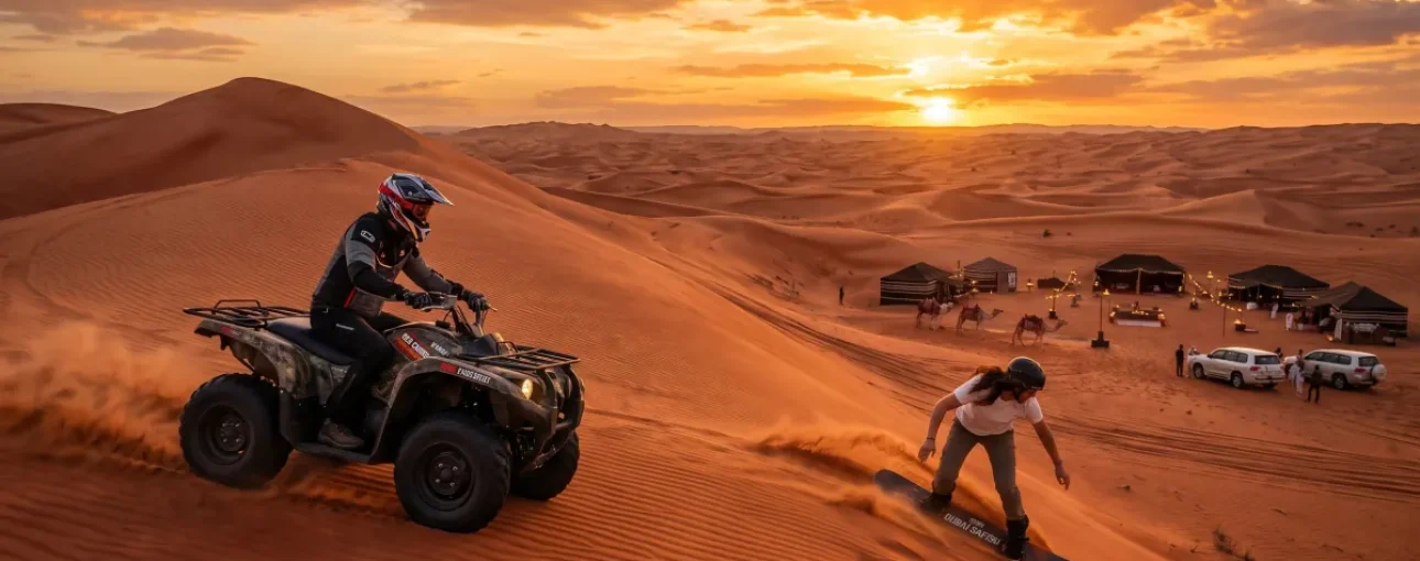 Red Dunes Desert Safari with Quad Biking & Sand Boarding