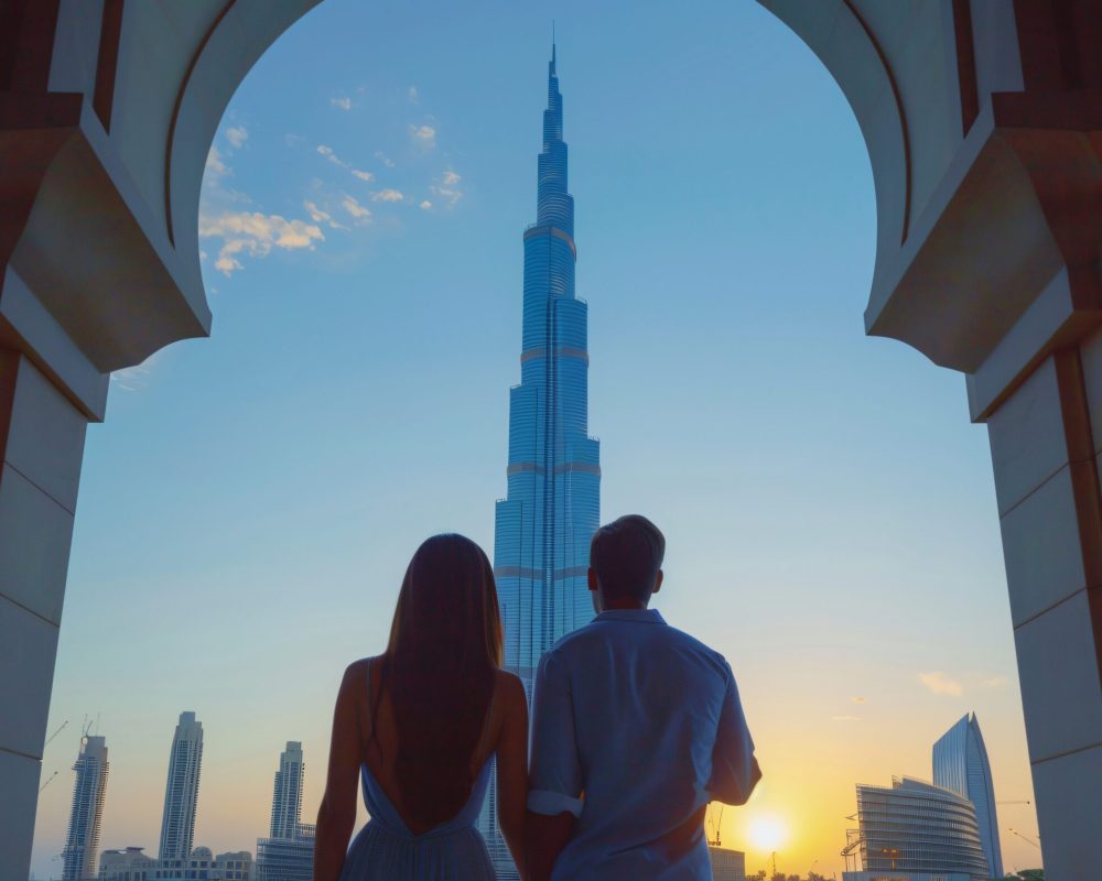 portrait-couple-visiting-luxurious-city-dubai